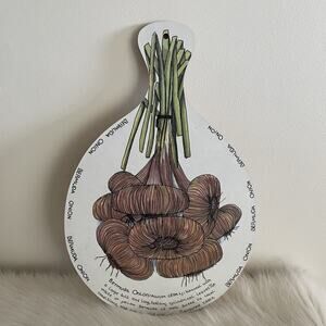 Vintage Bermuda Onion Taunton Vale Melamine Wood Wall Decor Pie Plate Trivet